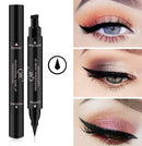 QIC Q614 Double Head Seal Black Eyeliner Long-lasting Waterproof Eye Liner S568311 - Tuzzut.com Qatar Online Shopping