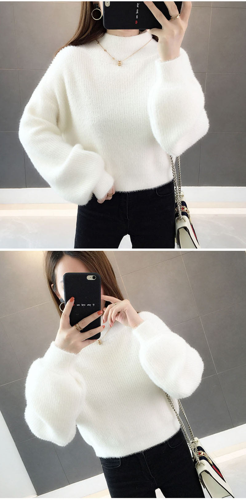 Women's Fashion Thick Mohair Sweaters Loose-fitting - WM0132 Women's Fashion Thick Mohair Sweaters Loose-fitting - WM0132