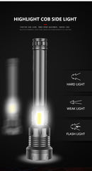 XHP90.3 Most Powerful Led Flashlight + COB Li-ion18650 3800mah Battery Rechargeable Tactical Flashlights Torch - Tuzzut.com Qatar Online Shopping