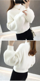 Women's Fashion Thick Mohair Sweaters Loose-fitting - WM0132 - Tuzzut.com Qatar Online Shopping