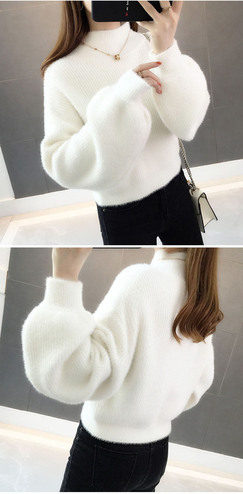 Women's Fashion Thick Mohair Sweaters Loose-fitting - WM0132 Women's Fashion Thick Mohair Sweaters Loose-fitting - WM0132