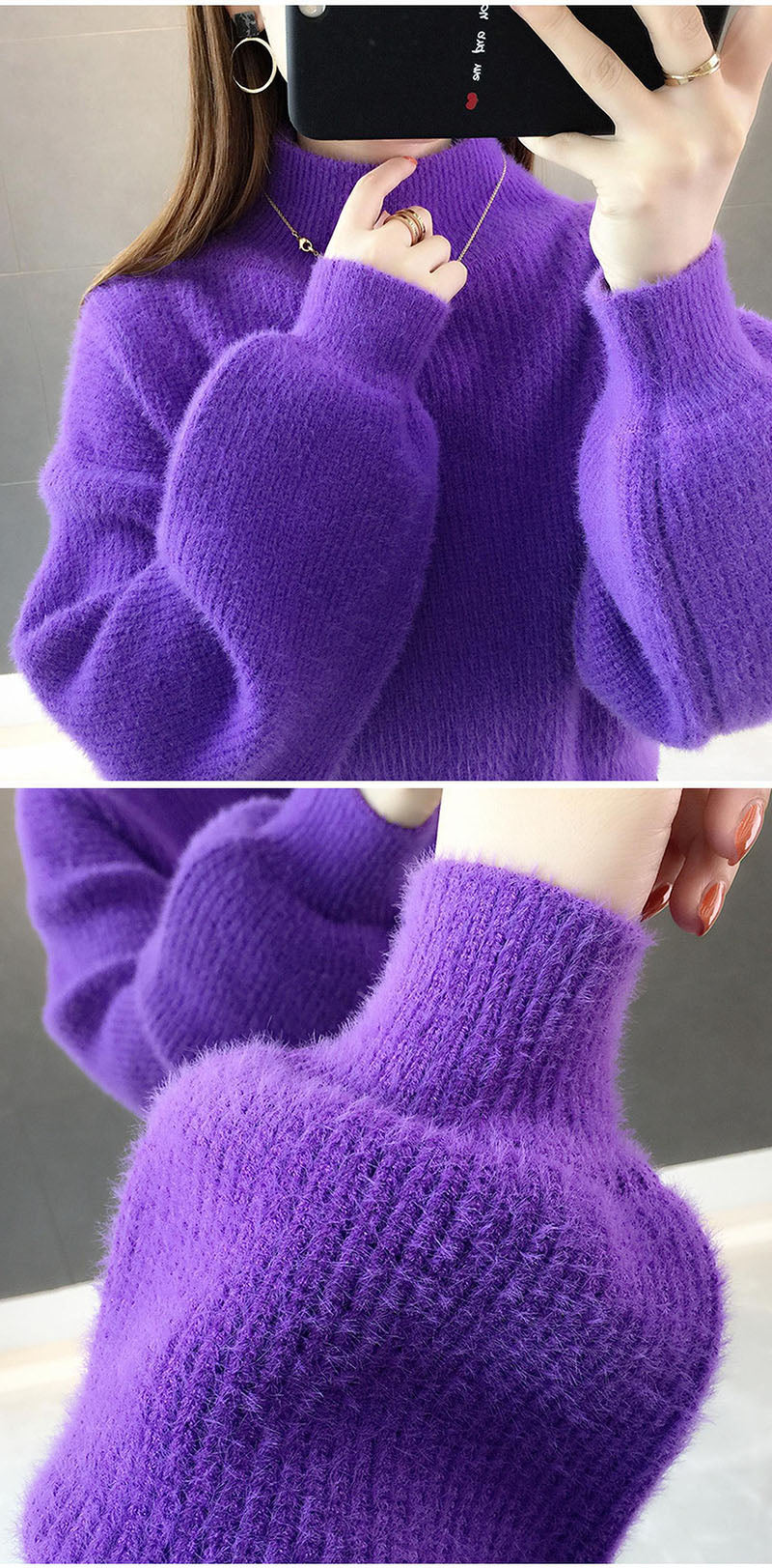 Women's Fashion Thick Mohair Sweaters Loose-fitting - WM0132 Women's Fashion Thick Mohair Sweaters Loose-fitting - WM0132