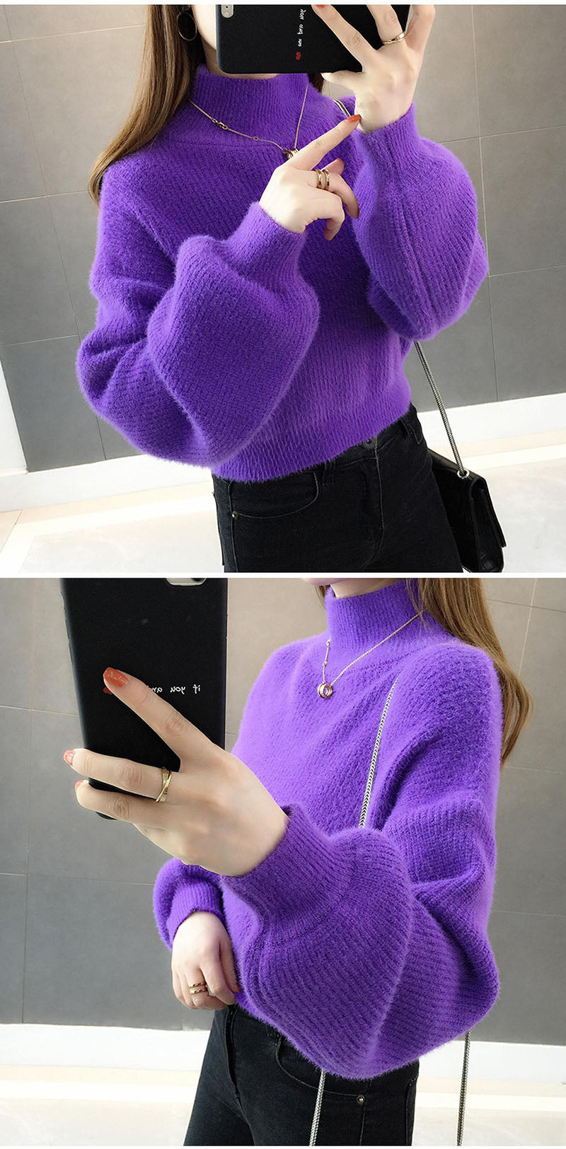 Women's Fashion Thick Mohair Sweaters Loose-fitting - WM0132 Women's Fashion Thick Mohair Sweaters Loose-fitting - WM0132