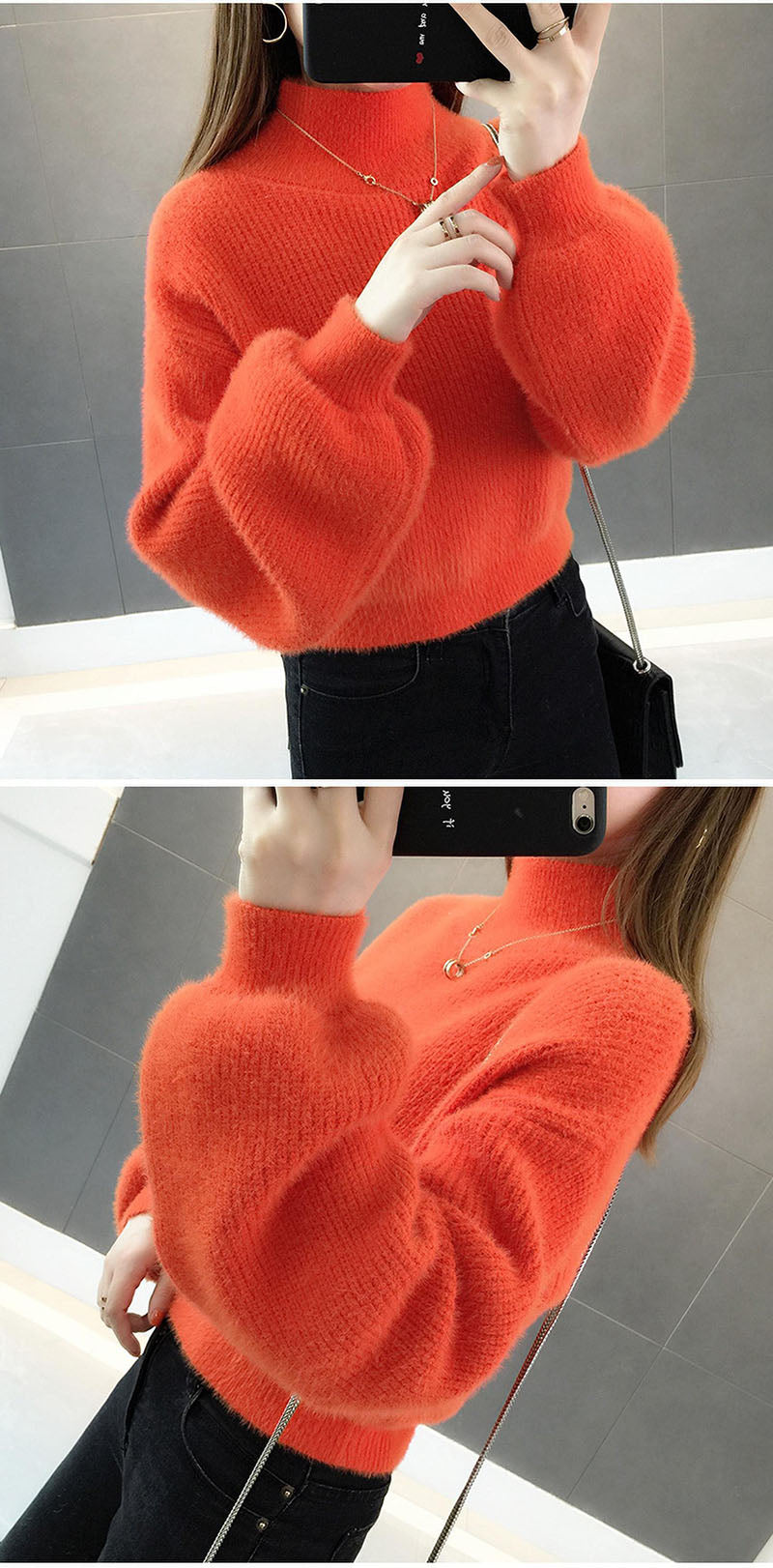 Women's Fashion Thick Mohair Sweaters Loose-fitting - WM0132 - Tuzzut.com Qatar Online Shopping