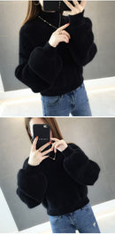 Women's Fashion Thick Mohair Sweaters Loose-fitting - WM0132 - Tuzzut.com Qatar Online Shopping