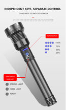 XHP90.3 Most Powerful Led Flashlight + COB Li-ion18650 3800mah Battery Rechargeable Tactical Flashlights Torch - Tuzzut.com Qatar Online Shopping