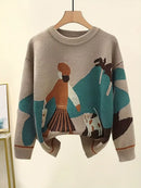 Women Autumn Winter Warm Knitted Two Pieces Set 28231 - TUZZUT Qatar Online Shopping