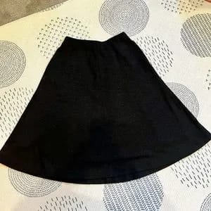 Black French Luxurious Semi-Body Cotton Skirt 58037 Black French Luxurious Semi-Body Cotton Skirt 58037
