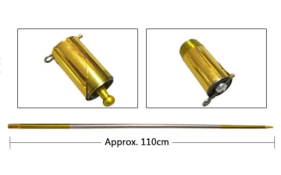 Golden Silver Color Metal Appearing Cane Magical Wand S4567897 Golden Silver Color Metal Appearing Cane Magical Wand S4567897