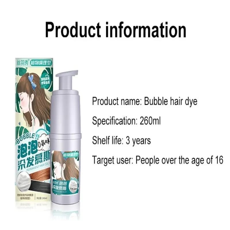 Gentle and Nonsticky Silky Feather Show Plantbased Hair Dye 260ml - Tuzzut.com Qatar Online Shopping