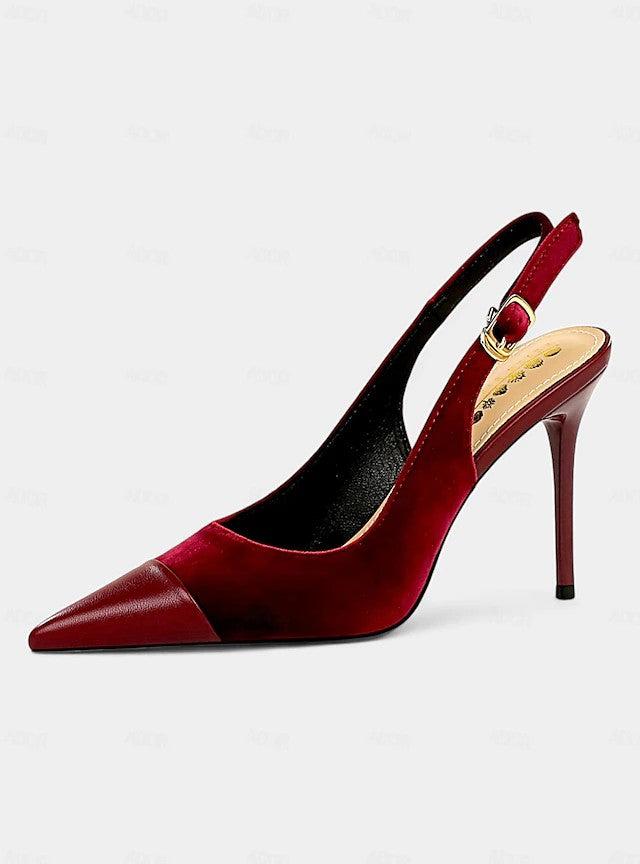 Chic Pointed Stiletto Slingback Heels S514624016 - TUZZUT Qatar Online Shopping