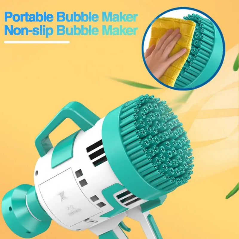 108 Holes Bubble Machine Gun Battery Operated with Light - Bubble Maker for Kids Indoor & Outdoor - Tuzzut.com Qatar Online Shopping
