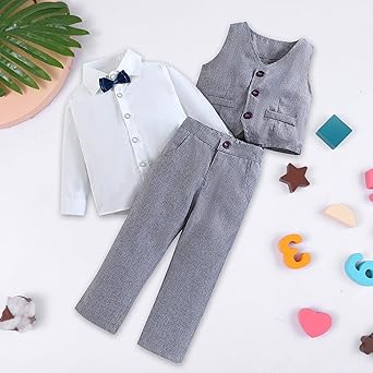 Boys 3-Pieces Set Suit Tie Clothes 1522632 Boys 3-Pieces Set Suit Tie Clothes 1522632