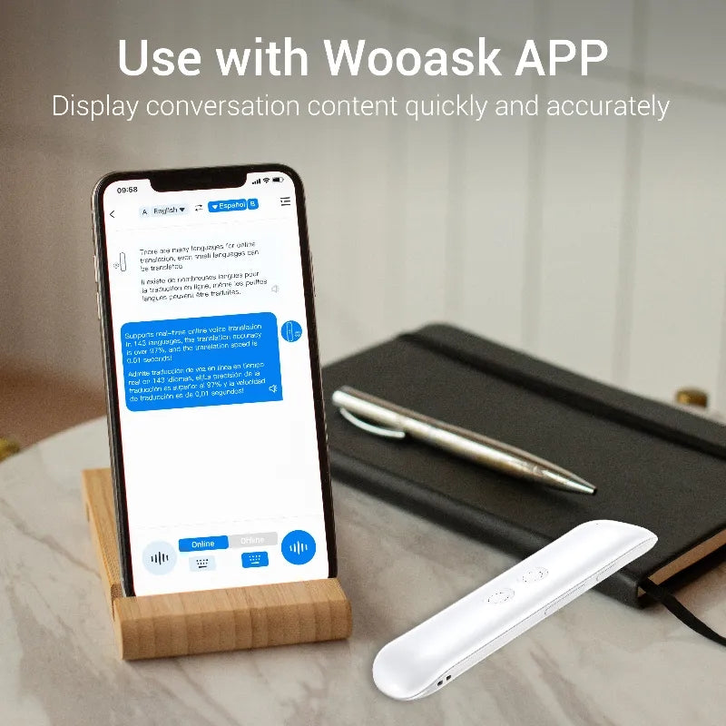 Wooask G5 Language Translator Device Online 40 +Languages 98% Accuracy Two Way AI Voice Speech Translation for Travel Business - Tuzzut.com Qatar Online Shopping