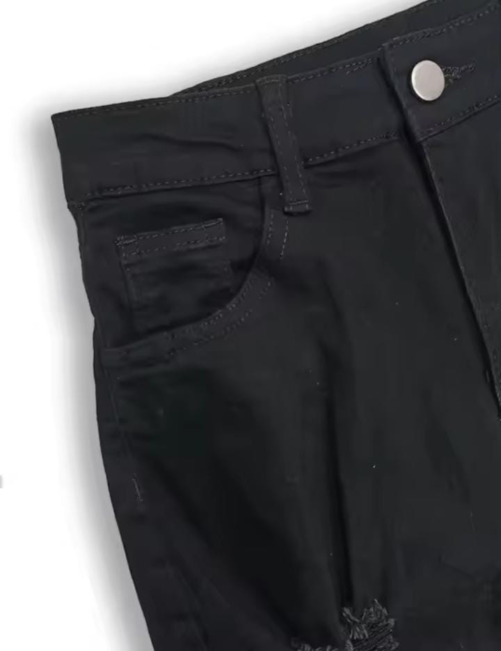 Women's Black Denim High Waist Jeans B205534 Women's Black Denim High Waist Jeans B205534