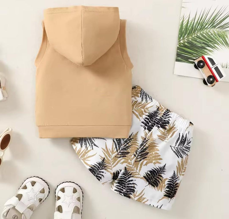 Baby Casual Sleeveless 2Pcs  Top+Shorts Set   1434253 - TUZZUT Qatar Online Shopping