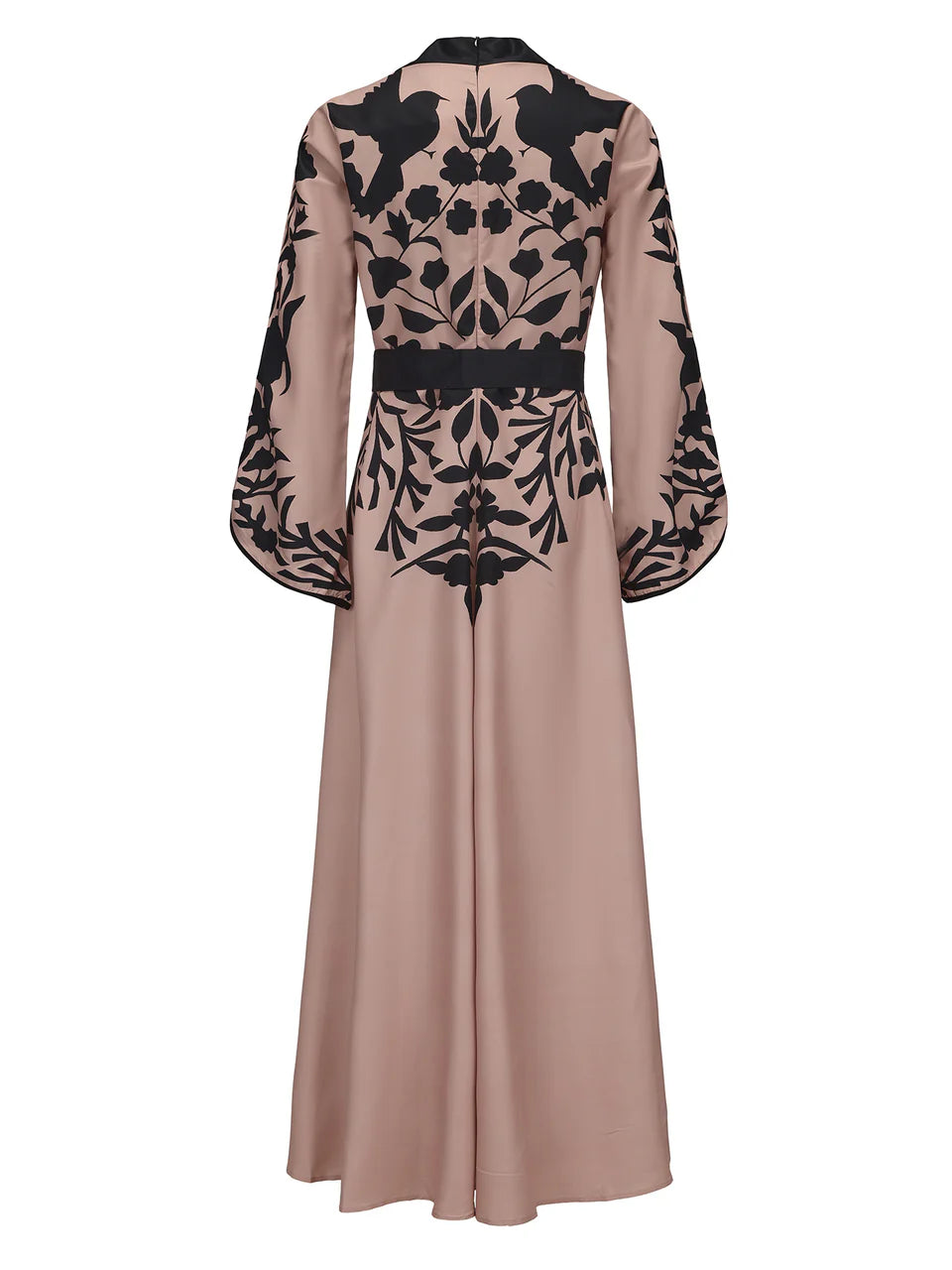 A-line Flared Sleeves Printed Tied Waist V-neck Maxi Dresses 149660 A-line Flared Sleeves Printed Tied Waist V-neck Maxi Dresses 149660