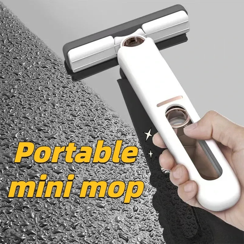 Portable Mini Squeeze Foldable Mop,Car Window Wall Cleaner Mini Home Sponge Mop - Tuzzut.com Qatar Online Shopping