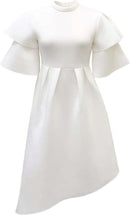 Evening Dresses Summer New Double Lotus Leaf Sleeves Big Business Swing Evening Dress K11FRF - Tuzzut.com Qatar Online Shopping