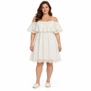 Women’s Ivory Floral Lace Ruffle Nightdress SDR 4051 - L-XL
