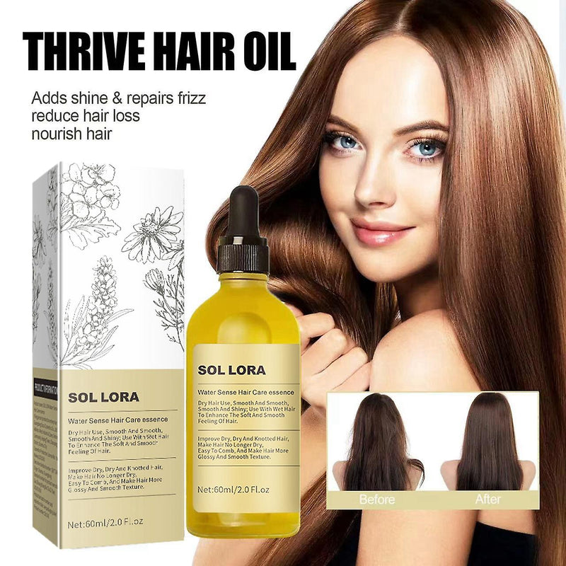 Sol Lora Natural Hair Growth Oil, Rosemary Thick Hair Essential Oil, Vegan Natural Hair Growth Oil