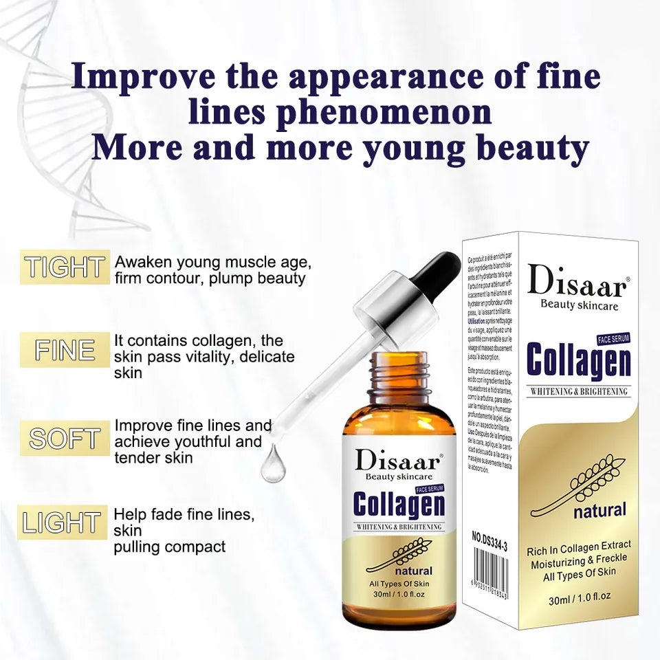 Disaar Beauty Collagen Anti-Wrinkle Anti Aging Whitening & Brightening Face Serum 30ml DS334-3 Disaar Beauty Collagen Anti-Wrinkle Anti Aging Whitening & Brightening Face Serum 30ml DS334-3