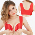 Women Wire Free Front Closure Bra with a Clasp Push Up Seamless Brassieres Large Cup Size S1584639
