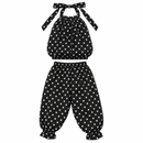 Girls’ Black & White Polka Dot Halter Top and Trouser Set 359829 -Size 120