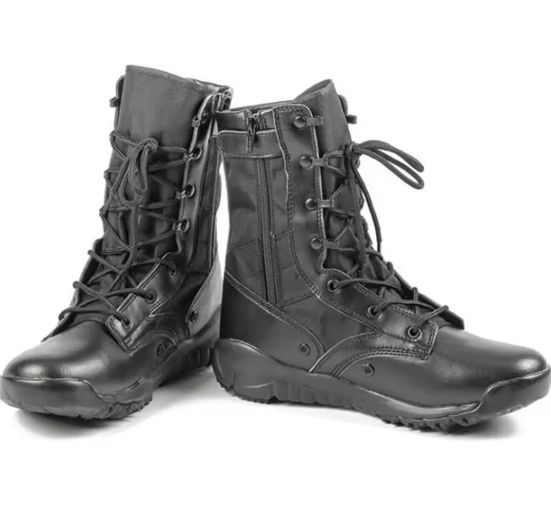 Men Women Army Boots Military Tactical Boots Side Zipper Male Combat Ankle Boots 258369 (44)