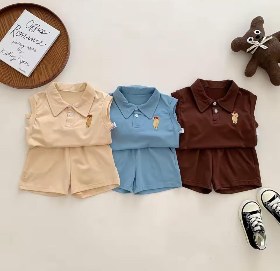 Children's Summer Outfit Sleeveless Casual Suit 1586396 Children's Summer Outfit Sleeveless Casual Suit 1586396