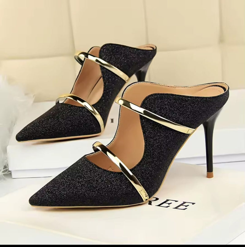 High Heels Glitter Sandals KY1788 - TUZZUT Qatar Online Shopping