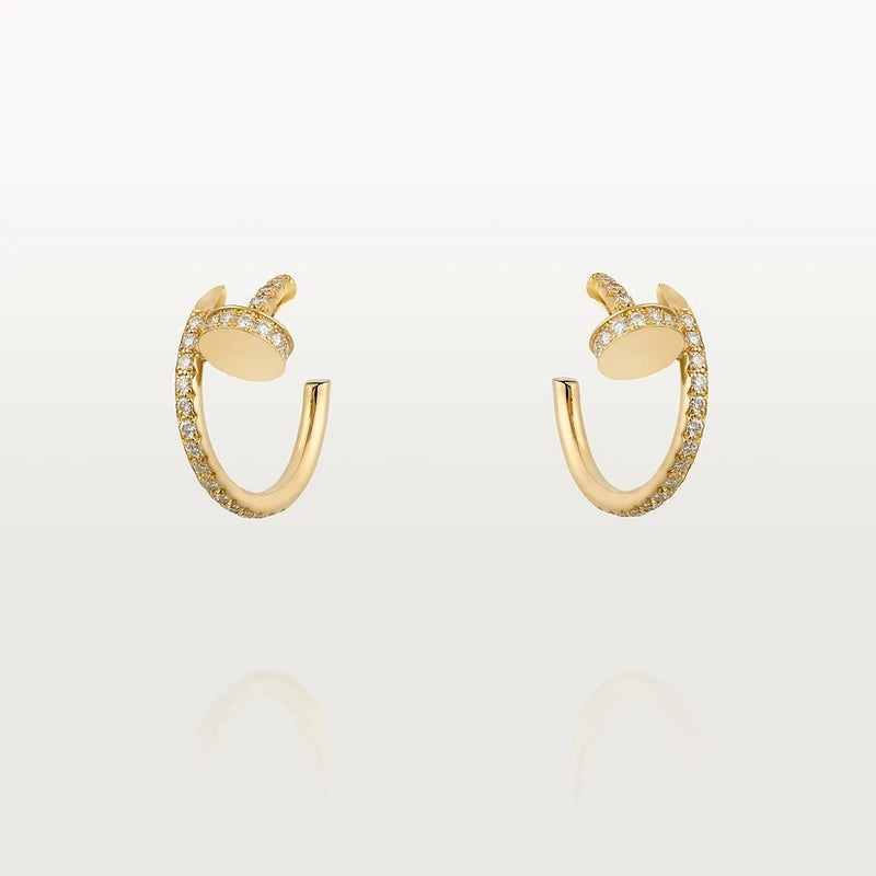 Juste Un Clou Earrings Yellow Gold Diamonds DN2039 - TUZZUT Qatar Online Shopping
