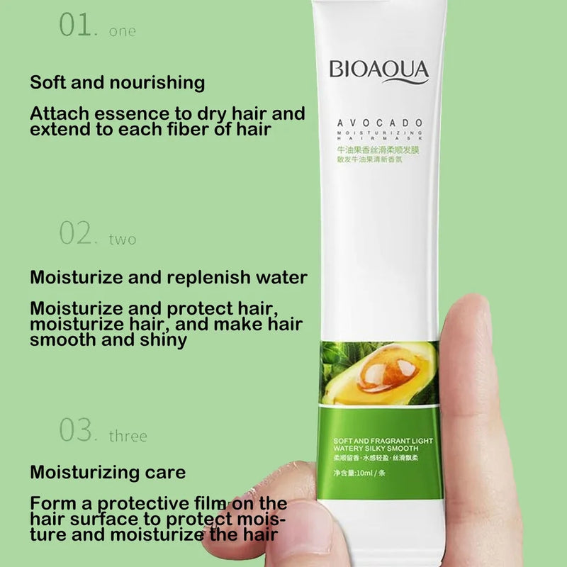 10 ml x 20 pcs Moisturizing hair mask bioaqua with avocado extract avocado moisturizing hair mask, - Tuzzut.com Qatar Online Shopping