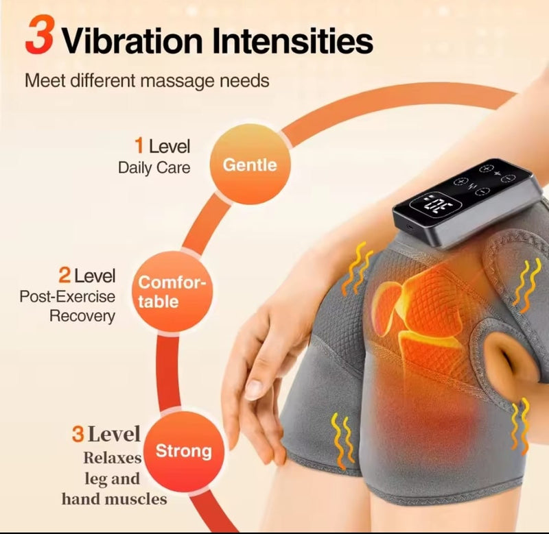 Electric Knee Massager with 3 Levels of Vibration And 5 Levels of Hot Compression JH-801 - TUZZUT Qatar Online Shopping