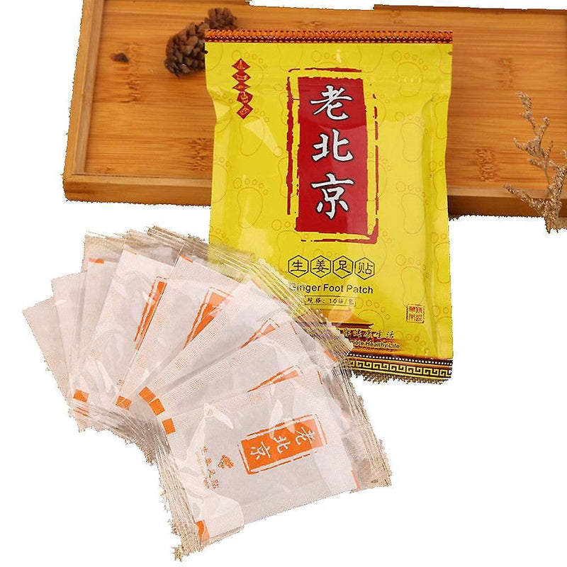 10 Pcs Ginger Foot Patch Detox Loss Weight Foot Patches Improve Sleep Feet Patch Anti- Swelling Revitalizing - Tuzzut.com Qatar Online Shopping