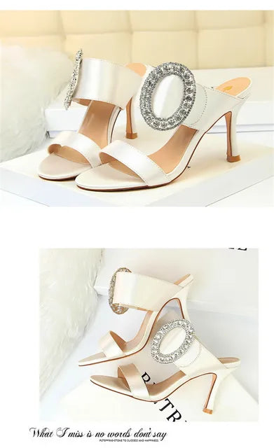 High Heels Leather Interior Material Suitable Party Scene Shoe KY566-1 - TUZZUT Qatar Online Shopping