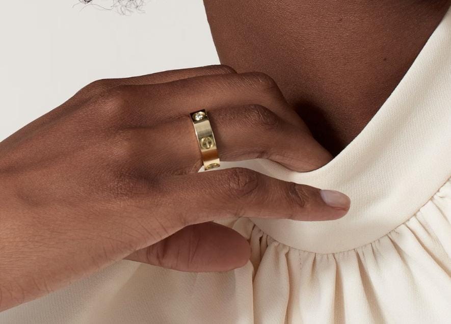 Yellow Gold 3 Diamonds Finger Ring FR303 Yellow Gold 3 Diamonds Finger Ring FR303