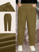 Plus Size Women Corduroy Pants     S943072 - TUZZUT Qatar Online Shopping
