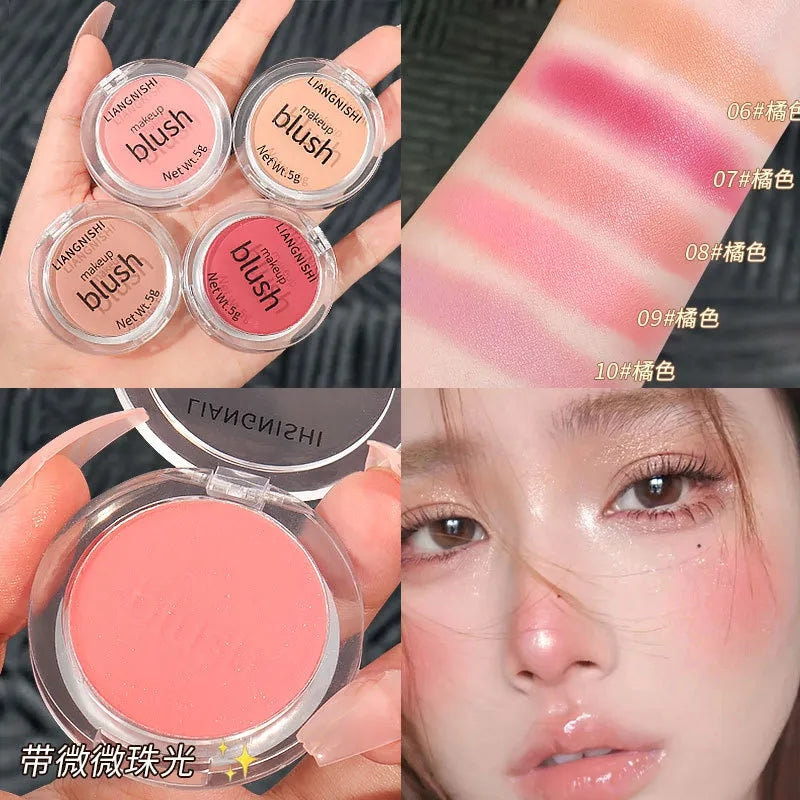 1pcs Long Lasting Cheek Rouge Brighten Face Makeup Blush Blush Palette Female Makeup