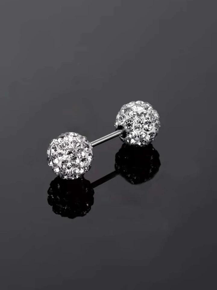 Rhinestone Ball Design Stud Earring -S4677804 Rhinestone Ball Design Stud Earring -S4677804