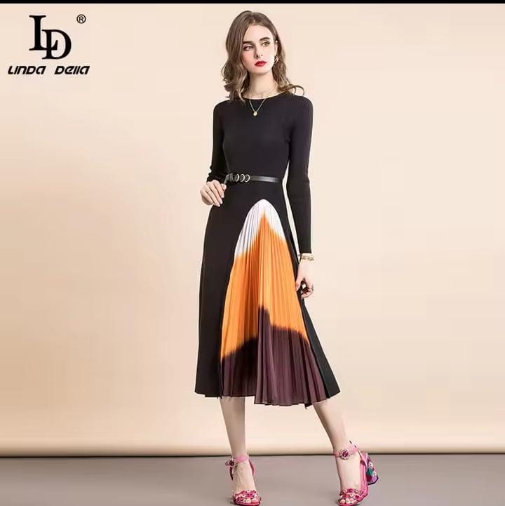 Women's Long Sleeve Midi Dress B64279 Women's Long Sleeve Midi Dress B64279