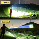 XHP90.3 Most Powerful Led Flashlight + COB Li-ion18650 3800mah Battery Rechargeable Tactical Flashlights Torch - Tuzzut.com Qatar Online Shopping