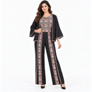 Women’s Black & Blush Geometric-Print Jumpsuit with Matching Jacket S4986534 - L