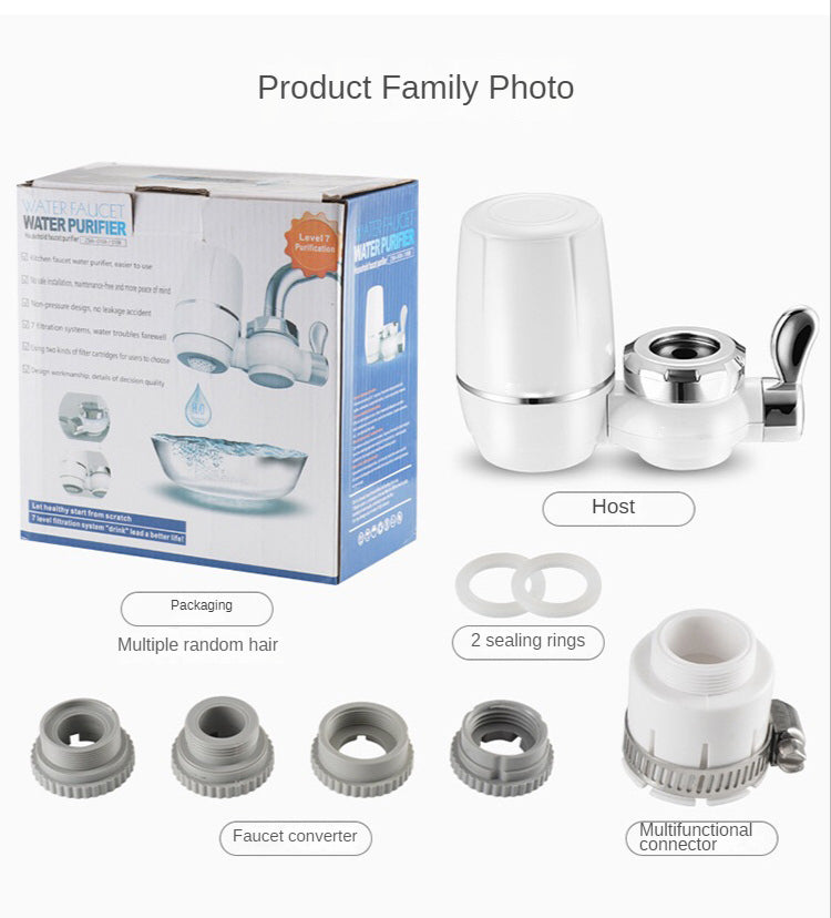 Universal Tap Water Purifier Clean Kitchen Faucet Washable Filter