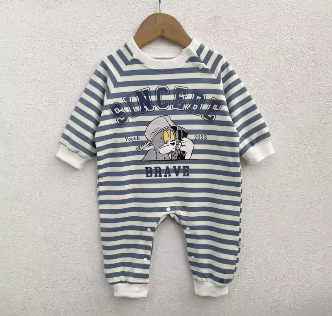 Spring Autumn Baby Cartoon Cat Romper 1713337 Spring Autumn Baby Cartoon Cat Romper 1713337