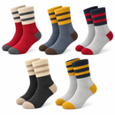 Men’s Wool Crew Socks with Striped Cuffs 168400 – 5-Pair Pack