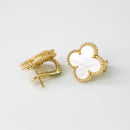 Vintage Alhambra Yellow Gold Earrings VC7006 - TUZZUT Qatar Online Shopping