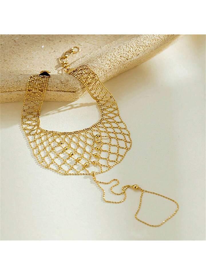 Fashion Qualitative Light Luxury Lace Braided Bracelet With Ring Model-27 Fashion Qualitative Light Luxury Lace Braided Bracelet With Ring Model-27