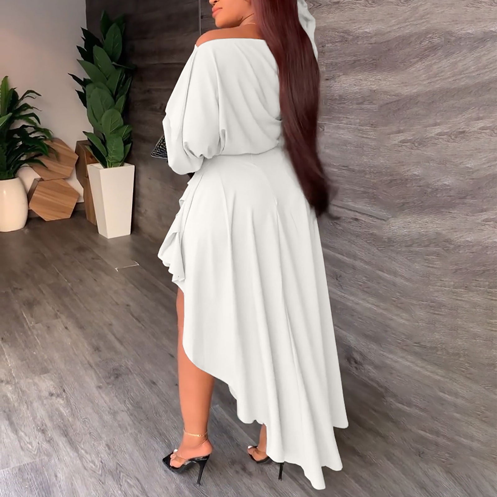 Women's Long Sleeve Off Shoulder Tops Two-Piece Dress B89578 Women's Long Sleeve Off Shoulder Tops Two-Piece Dress B89578