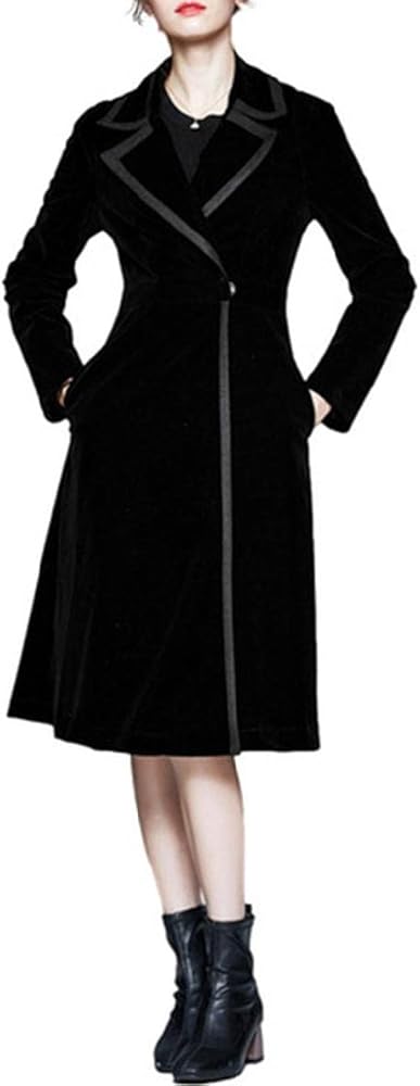 Velvet Outwear Coat Jacket Open Abaya Cardigan Kimono Long Robe Gowns M B-43723 - TUZZUT Qatar Online Shopping